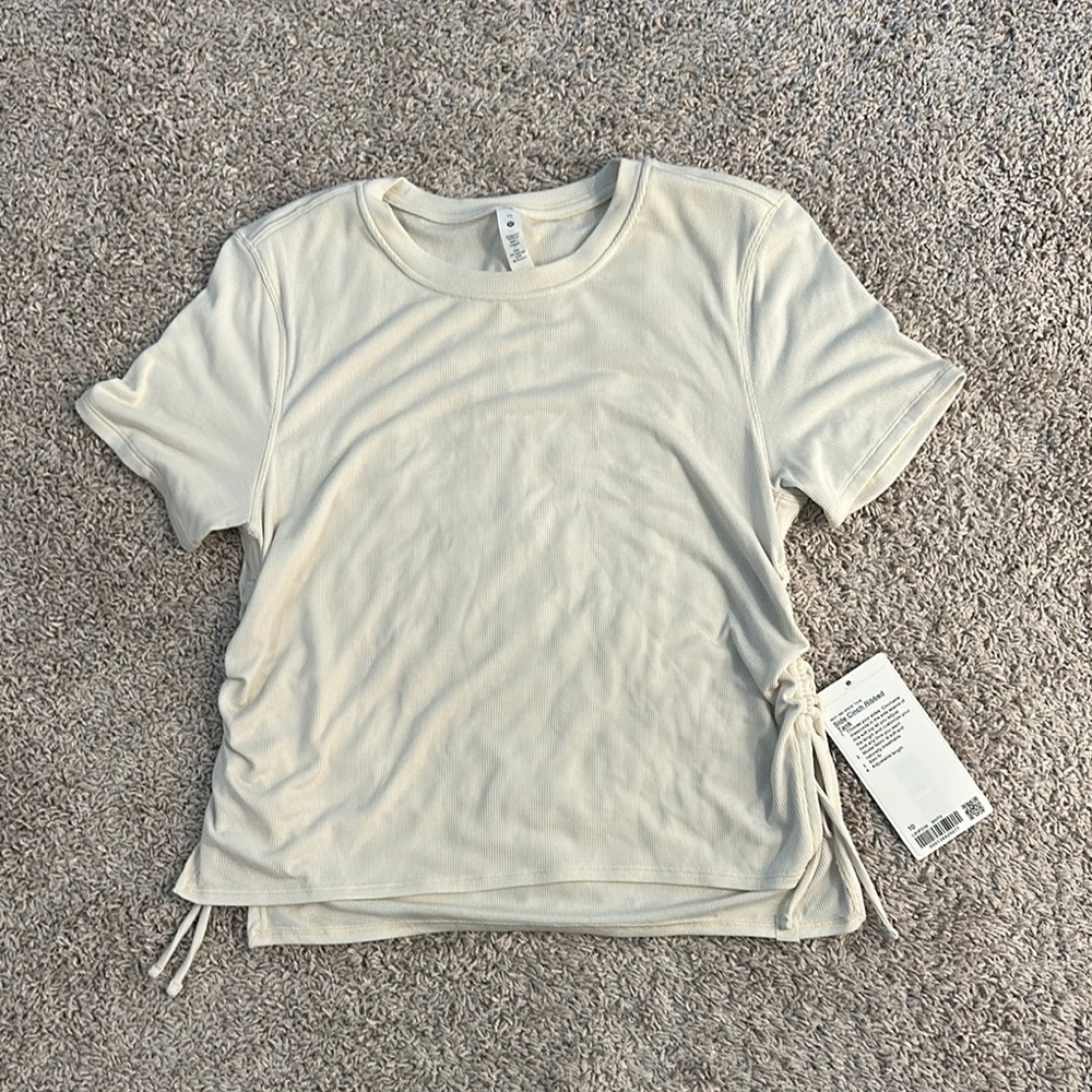 NWT Lululemon side cinch ribbed tee Sz 10